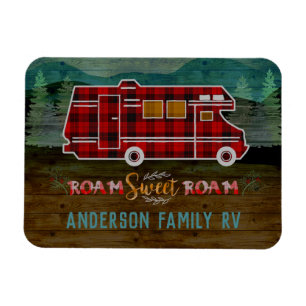 Imán Motorhome rv Camper Travel Van Rustic Personalized