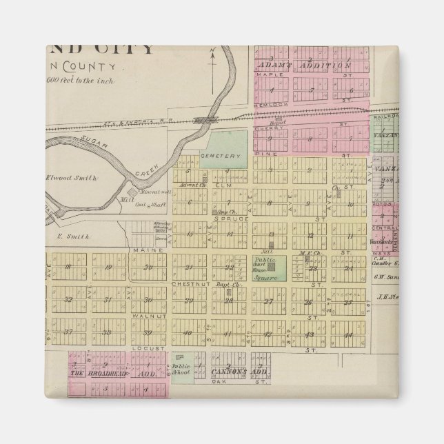 Imán Mound City, Blue Mound y Arrington, Kansas (Frente)