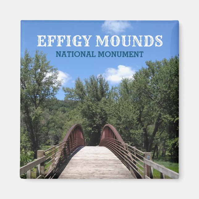 Imán Mounds de efigie del puente del río amarillo, Iowa (Frente)