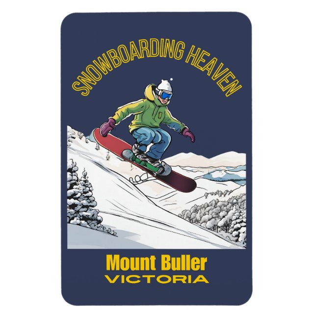 Imán Mount Buller Victoria Snowboarding (Vertical)