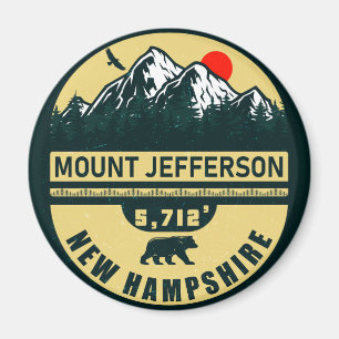 Imán Mount Jefferson Nh Retro Sunset Souvenirs 60