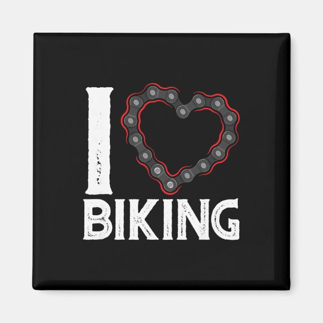Imán Mountain Bike Cycling Bicycle I Love Biking  (Frente)