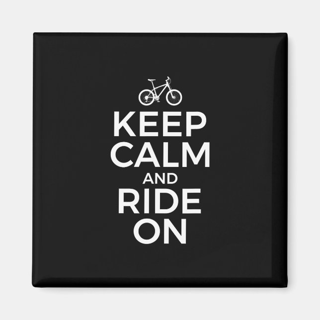 Imán Mountain Biking, Mountain Biker, Keep Calm And Rid (Frente)