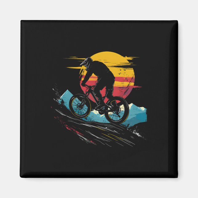 Imán Mountain Biking Portrait Outdoor Sports _1  (Frente)