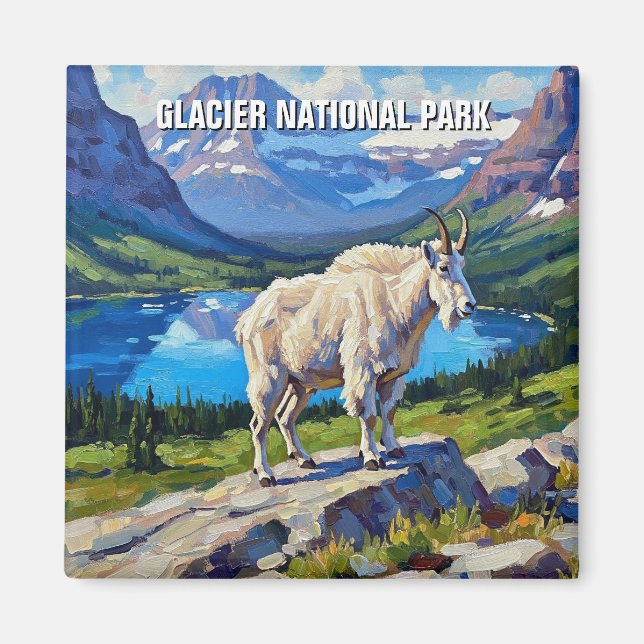 Imán Mountain Goat in Glacier National Park Travel (Frente)