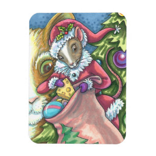 IMÁN MOUSE SANTA TRAE BUENOS REGALOS DE NAVIDADES DE GA