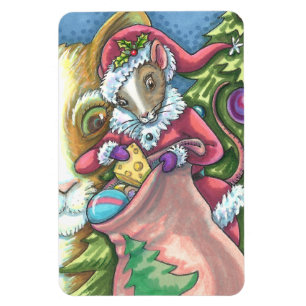 IMÁN MOUSE SANTA TRAE BUENOS REGALOS DE NAVIDADES DE GA