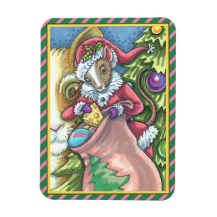 IMÁN MOUSE SANTA TRAE BUENOS REGALOS DE NAVIDADES DE GA