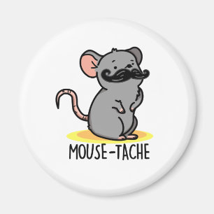 Imán Mouse-tache Funny Mouse Pun