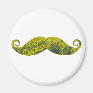 Imán Moustcahe, Mustache Flores Funny Magnet