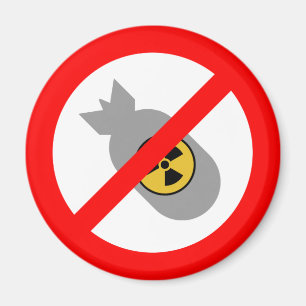 Imán ¡Movimiento por la Paz STOP! ¡NO HAY BOMBA NUCLEAR