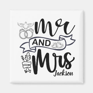 Imán Mr. and Mrs. Newly Wed Magnet