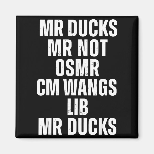 Imán Mr Ducks Mr Not Duck Joke Phonetic Puzzle  (Frente)