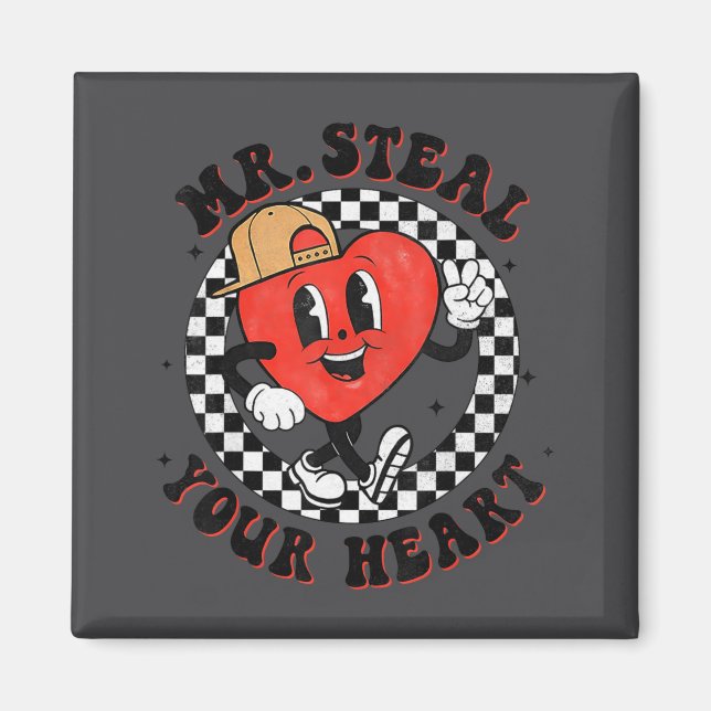 Imán Mr Steal Your Heart For Boys Toddlers Valentine's  (Frente)