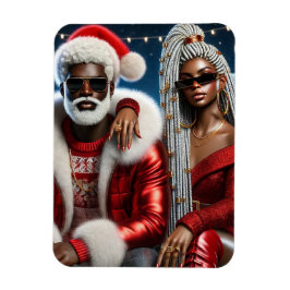 Imán Mr. y Mrs. Santa Folded Greeting Card