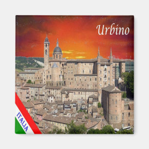 Imán MRC003 URBINO, Sunset, Marche, Italia, Fridge