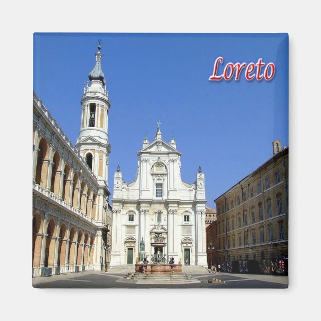 Imán MRC012, LORETO, Piazza della Madonna, Fridge (Frente)