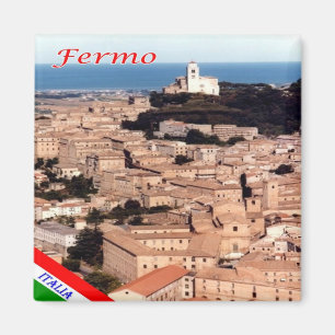 Imán MRC022 FERMO Aerial View, Marche, Italia, Fridge