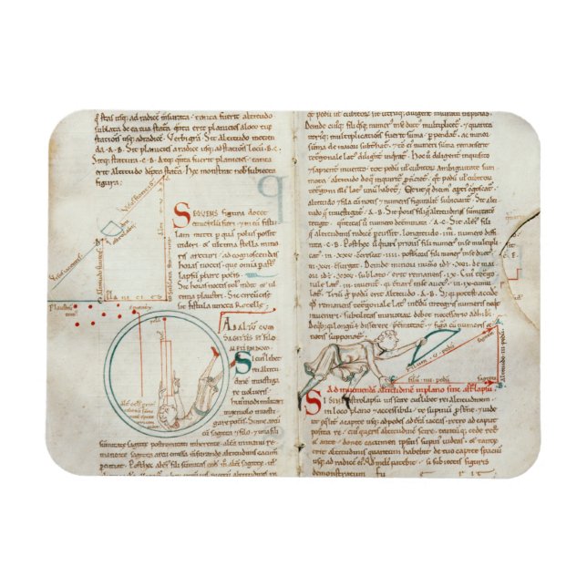 Imán Ms 235 f.32 y 33 Geometría, de un "Traite d'Astron (Horizontal)