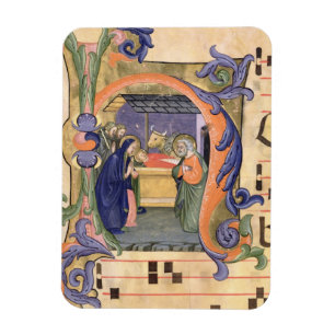 Imán Ms 571 f.6r Historiador inicial "H" que representa