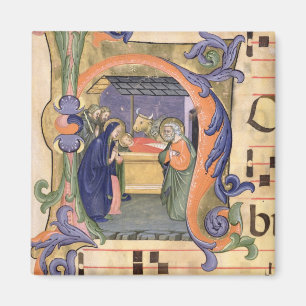 Imán Ms 571 f.6r Historiador inicial "H" que representa