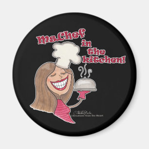Imán Ms.Chef en la cocina