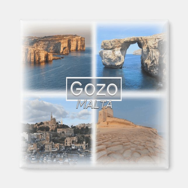Imán MT0016 Europa, Malta, Gozo, nevera (Frente)