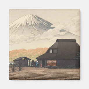 Imán Mt. Fuji desde Narusawa Hasui Kawase shin hanga ar