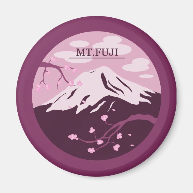 Imán Mt. Fuji (rosa) (Frente)