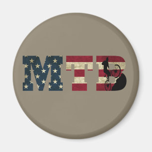 Imán Mtb Bandera Americana Vintage Bicicleta de Montaña