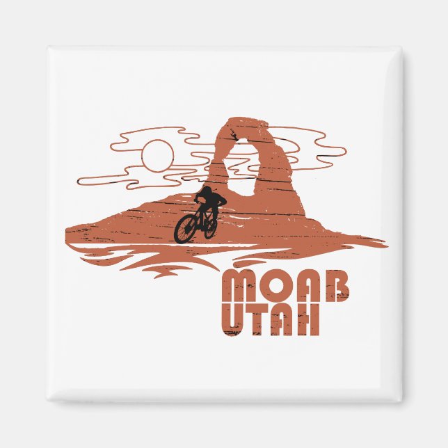 Imán Mtb Moab - Ciclismo de montaña en Utah (Frente)