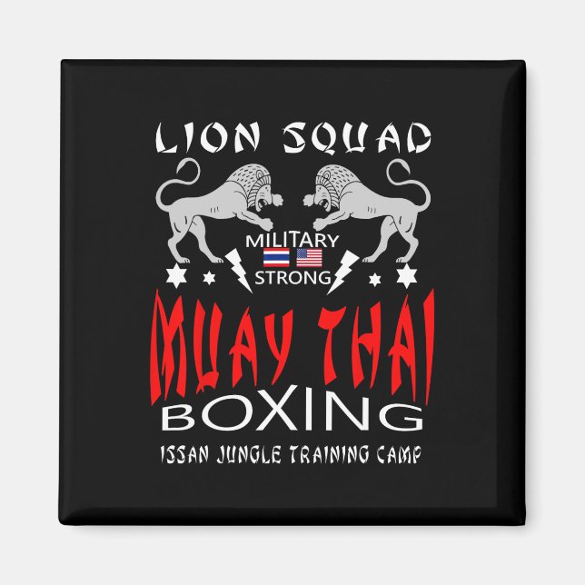Imán Muay Thai Lion Squad Boxeo Militar  (Frente)