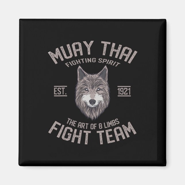 Imán Muay Thai Wolf Boxeo Tailandés Kickboxing  (Frente)