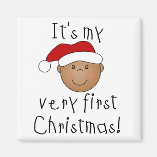 Imán Muchacho afroamericano primer Navidades