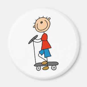 Imán Muchacho del palillo en la vespa