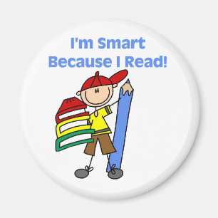 Imán Muchacho Smart porque leí las camisetas y los