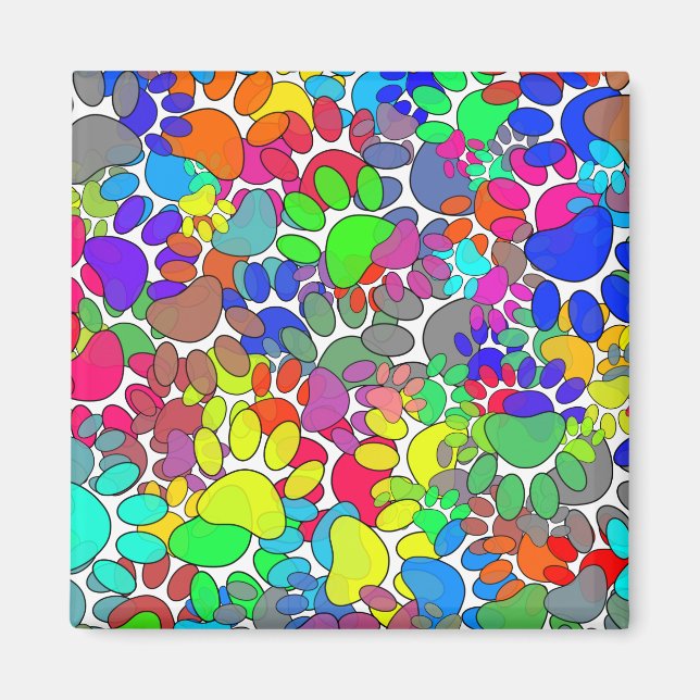 Imán Muchas Pintas De Pasta De Perro Por Todas Partes (Frente)