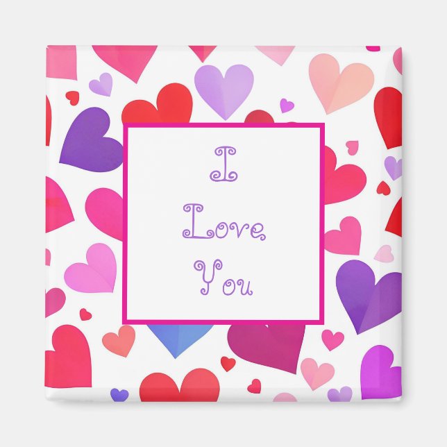 Imán Muchos corazones (Frente)