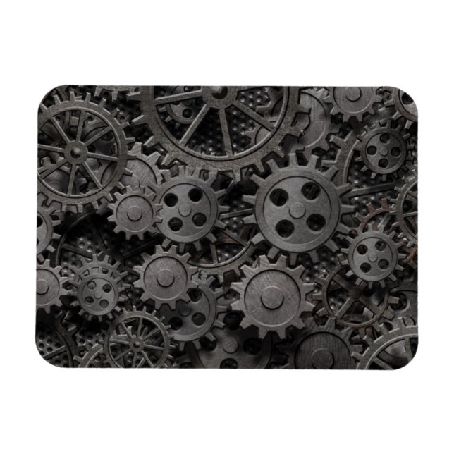 Imán Muchos engranajes metalizado oxidados o piezas de  (Horizontal)