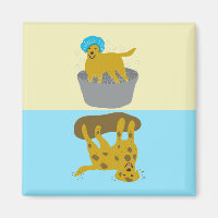 Muddy / Bathtime Dog Funny Limpio Lavavajillas