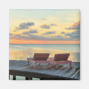 Imán Muelle con vista al océano, Belice