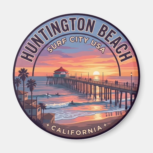 Imán Muelle de Huntington Beach USA (Frente)