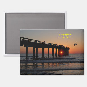 Imán Muelle de pesca al amanecer