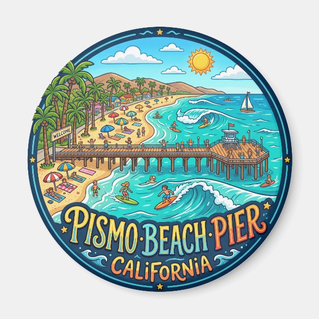 Imán Muelle de Pismo Beach EE. UU. (Frente)