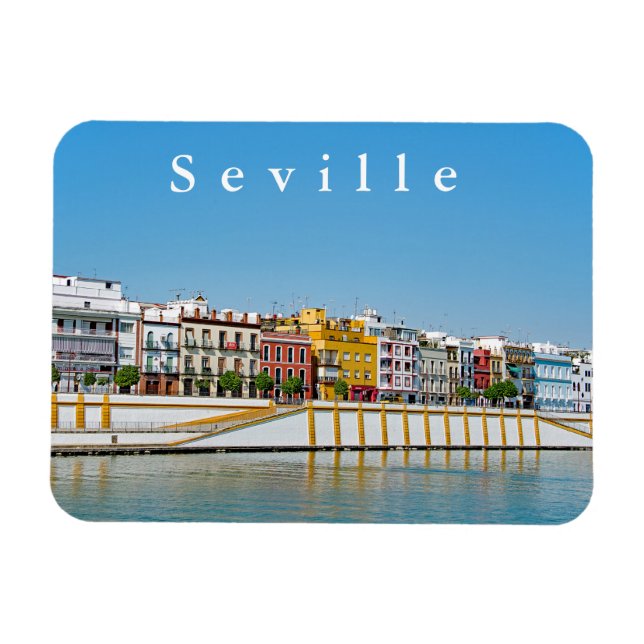 Imán Muelle del río Guadalquivir en Sevilla. (Horizontal)
