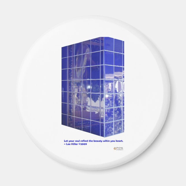 Imán Muelles calientes, Tile azul de CA Tile Reflection (Frente)