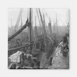 Imán Muelles de los pescados, Grimsby, comienzo del