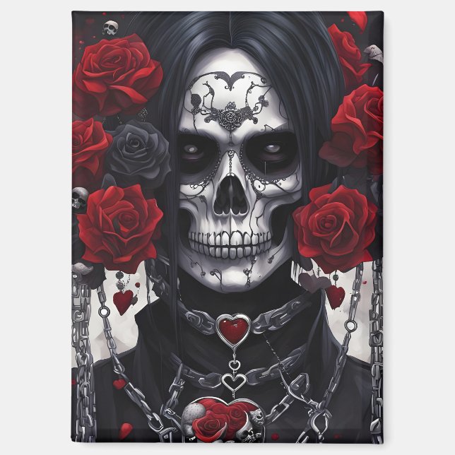 Imán Muerte y Rosas (Anverso)