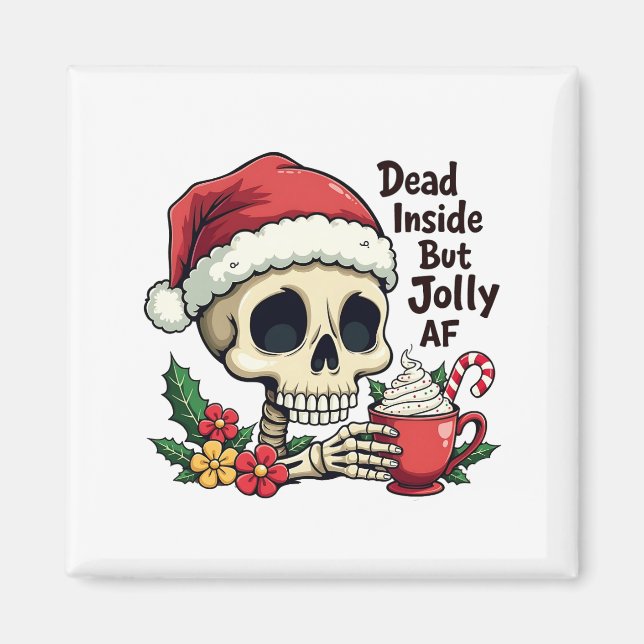 Imán Muerto dentro pero Jolly AF Hot Cacoa Latte Xmas S (Frente)