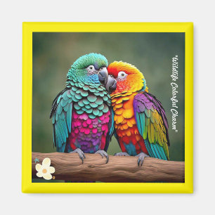 Imán "Muestra de fotografía de loro"